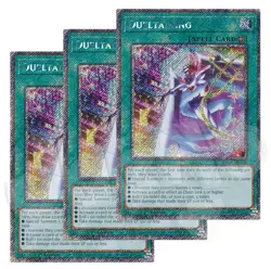 Yugioh - Dueltaining x 3 - 1st Edition Platinum Secret Rare NM - Free Holo Card - Image 1