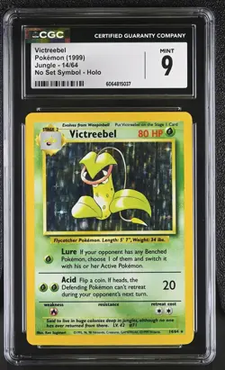 CGC 9 MINT Victreebel 1999 Jungle 14/64 No Set Symbol Holo Pokemon Card - Image 1