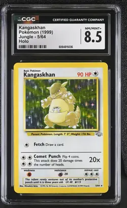 CGC 8.5 Kangaskhan 1999 Jungle 5/64 Holo Pokemon Card psa - Image 1