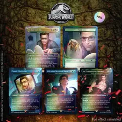 Mtg Magic Card Secret Lair Dr Ian Malcolm Jurassic World FOIL ENG Sealed - Image 1