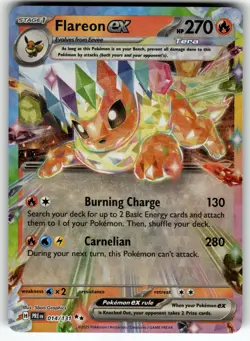 Flareon ex 014/131 SV: Prismatic Evolutions NM Pokemon Card TCG - Image 1