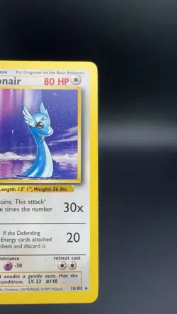 Pokemon TCG Dragonair Base Set Shadowless Card 18/102 NM #19515 T - Image 4