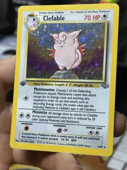 1st Edition Clefable 1/64 Jungle 1999 Holo Rare WOTC Pokemon Card TCG - Image 5