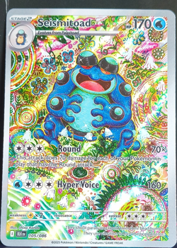 Pokemon Seismitoad Illustration Rare Full Art Holo Card 105/086 Stage 2 BLK EN - Image 1