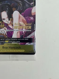 One Piece Card Game Boa Hancock Pre-Release Event Winner P-115 Near Mint Sealed - Image 4