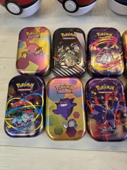 Pokemon TCG - 4x Pokeball Tins + 10 x Pokemon Card Tins *All Empty* - Image 2