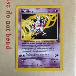 Pokemon TCG Jungle Mr. Mime Non-Holo Card 22/64 Unlimited - LP - Image 2