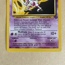 Pokemon TCG Jungle Mr. Mime Non-Holo Card 22/64 Unlimited - LP - Image 4