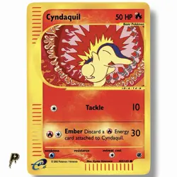 Cyndaquil 105/165 - 2002 Expedition Reverse Holo e-Reader Pokemon Card MP - Image 1