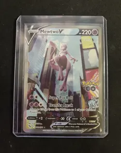 Pokemon Mewtwo V 030/078 Pokemon GO Ultra Rare Holo Basic 220 HP Card - Image 1