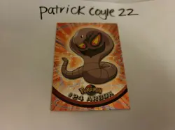 Arbok #24 Holo Pokemon Topps Series 1 Card (Black Label) VLP - Image 2