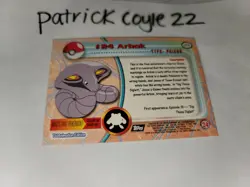 Arbok #24 Holo Pokemon Topps Series 1 Card (Black Label) VLP - Image 3