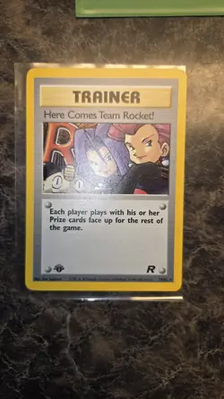 1st edition Trainer Card Here Comes Team Rocket 15/82 - Image 1