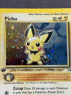 Pokemon Pichu 1st Edition Holo Rare Neo Genesis 12/111 Nintendo 2000 Card - Image 3