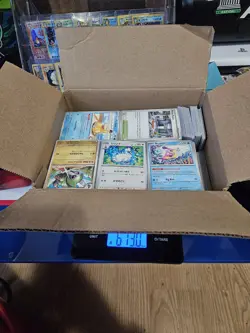 8LBS of BULK POKEMON CARDS--6LBS COMMON AND UNCOMMON WITH 1.5LBS HOLOS - Image 1