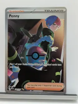 Pokemon TCG Penny 239/091 SV: Paldean Fates Illustration Rare Holo 2024 #1 - Image 1