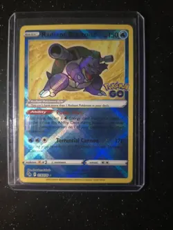 Pokemon Radiant Blastoise 018/078 Pokemon GO Radiant Rare Holo Near Mint - Image 1