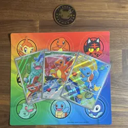 Pokemon TCG First Partner Illustration Collection 30th Anniversary OG trio +coin - Image 1