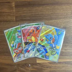 Pokemon TCG First Partner Illustration Collection 30th Anniversary OG trio +coin - Image 2