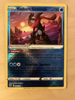 Pokemon Card Radiant Greninja 046/189 SWSH Astral Radiance Holo Card MINT - Image 1