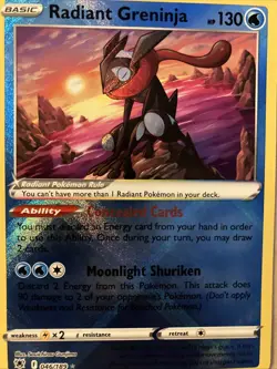 Pokemon Card Radiant Greninja 046/189 SWSH Astral Radiance Holo Card MINT - Image 3