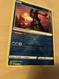 Pokemon Card Radiant Greninja 046/189 SWSH Astral Radiance Holo Card MINT - Image 4
