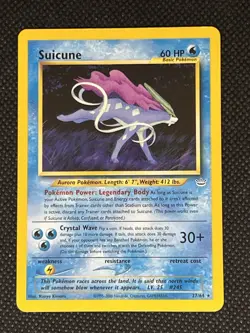 Pokemon Suicune Rare Regular 27/64 Neo Revelation 2000 Basic 60 HP Crystal Wave - Image 1