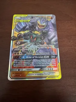 Marshadow & Machamp GX Tag Team 82/214 Holo Pokemon Card – VG - NM - See Photos - Image 1