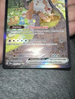 Pokemon Bloodmoon Ursaluna ex Special Illustration Rare Holo 216/167 Sv06 - Image 2