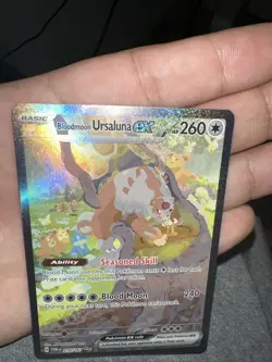 Pokemon Bloodmoon Ursaluna ex Special Illustration Rare Holo 216/167 Sv06 - Image 3