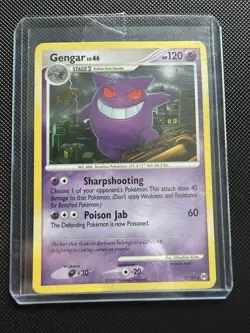 Gengar 17/99 Platinum Arceus Non Holo Pokemon 2009 - Image 3