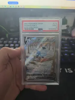Pokemon Tcg Glaceon v Alternate Full Art Holo Card 175/203 Evolving Skies PSA 9 - Image 1