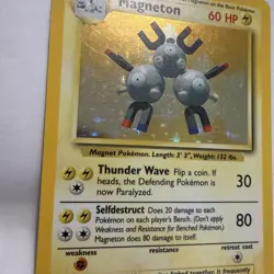 Vintage Magneton 009/102 Holo - Pokemon Base Set 1995, 96, 98 (LP) - Image 4