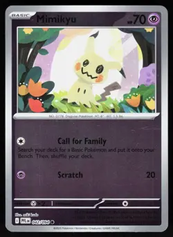 Mimikyu 042/094 Common Phantasmal Flames Pokemon Reverse Holo NM - Image 1