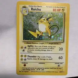 1999 Pokemon Base Set - Raichu 14/102 Unlimited Holo Rare #14 - Image 1