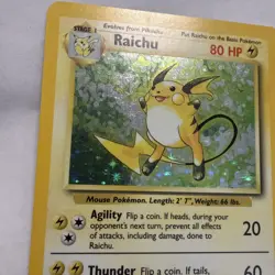 1999 Pokemon Base Set - Raichu 14/102 Unlimited Holo Rare #14 - Image 3