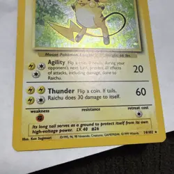 1999 Pokemon Base Set - Raichu 14/102 Unlimited Holo Rare #14 - Image 4