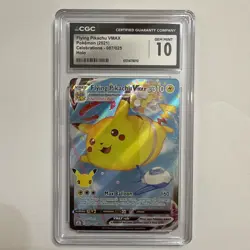 Pokemon 2021 Celebrations Flying Pikachu VMAX 007/025 Gem Mint Holo Card CGC 10 - Image 1