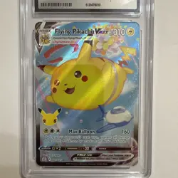 Pokemon 2021 Celebrations Flying Pikachu VMAX 007/025 Gem Mint Holo Card CGC 10 - Image 2