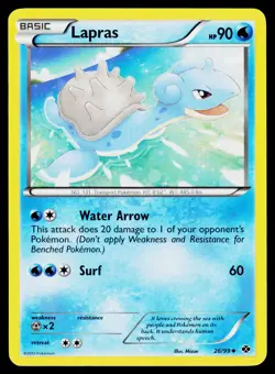 Lapras 26/99 Uncommon Next Destinies Pokemon LP - Image 1