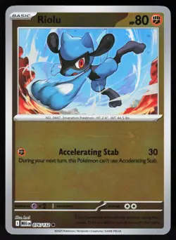 Riolu 076/132 Common Mega Evolution Pokemon Reverse Holo NM - Image 1