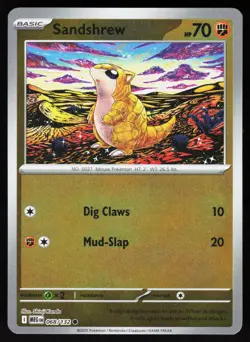 Sandshrew 068/132 Common Mega Evolution Pokemon Reverse Holo NM - Image 1