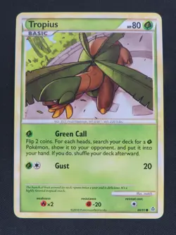 Tropius 66/95 Common HGSS Unleashed Pokemon LP - Image 1