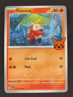 Fuecoco 023/182 Common Trick or Trade BOOster Bundle 2024 Pokemon NM - Image 1