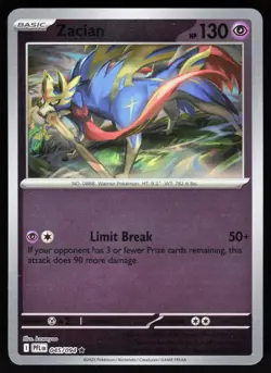 Zacian 045/094 Rare Phantasmal Flames Pokemon Reverse Holo NM - Image 1