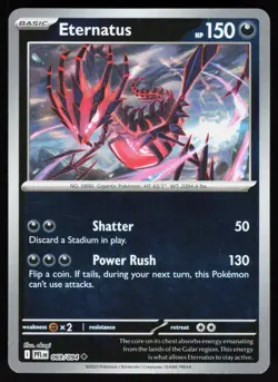 Eternatus 069/094 Uncommon Phantasmal Flames Pokemon Reverse Holo NM - Image 1