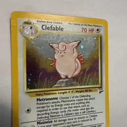 Pokemon LP 2000 Base Set 2 Clefable Rare Holo Vintage Pokemon Card - Image 2