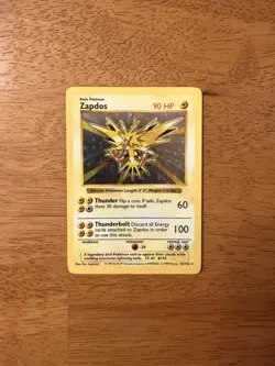 1999 Pokemon Base Set Zapdos 16/102 Holo Rare – Vintage WOTC – MP Condition - Image 1