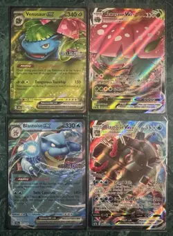 POKEMON VENUSAUR & BLASTOISE VMAX BLACK STAR PROMO + 2 STAMPED PROMO 4 CARD LOT - Image 2