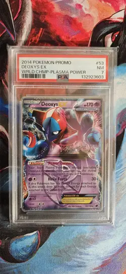 Pokemon Deoxys-EX World Championship Decks Promo Holo 53/116 2014 PSA 7 - Image 1